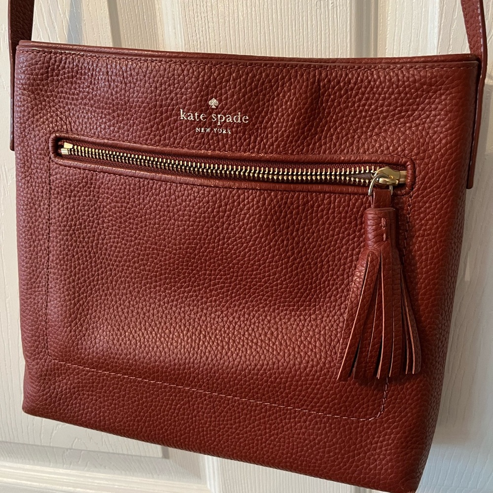 Kate Spade brown leather crossbody bag